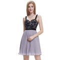 Starzz 2016 New Design Sexy Spaghetti Straps Short Grey Cocktail Dress ST000003-2